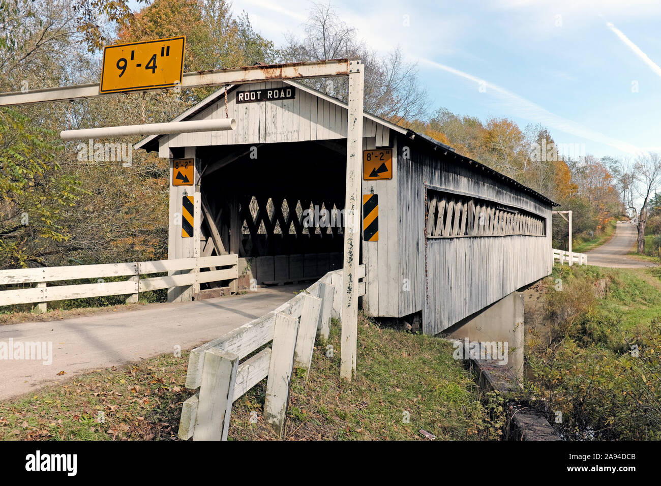 The Root Road Bridge is one of 19 wooden covered bridges in Ashtabula