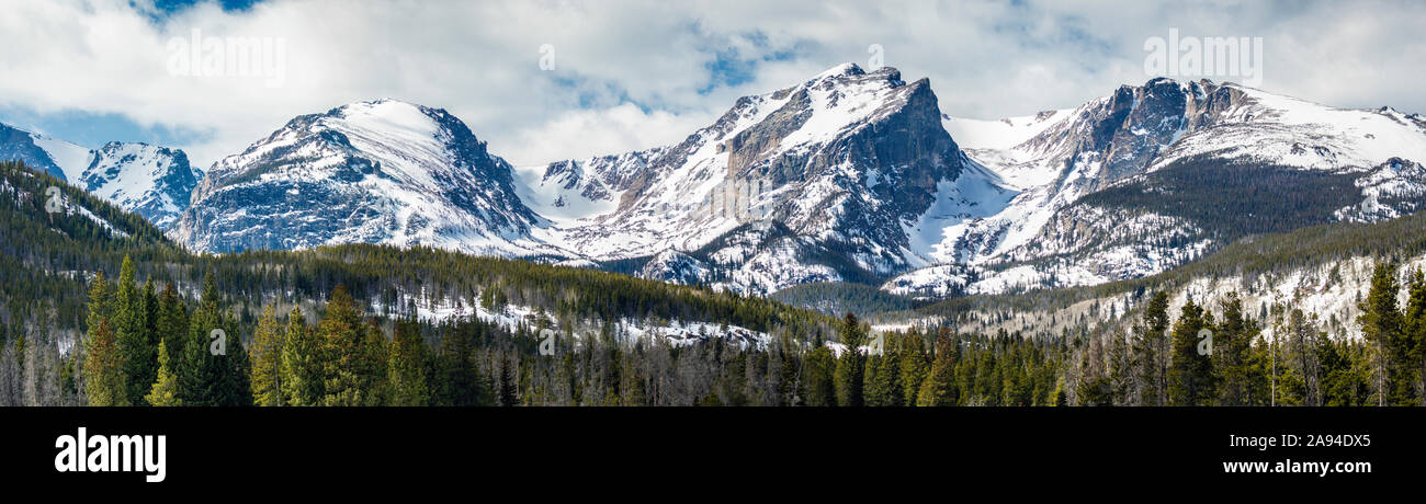 Landscape of the mountains in Rocky Mountain National Park (Colorado). Stock Photo