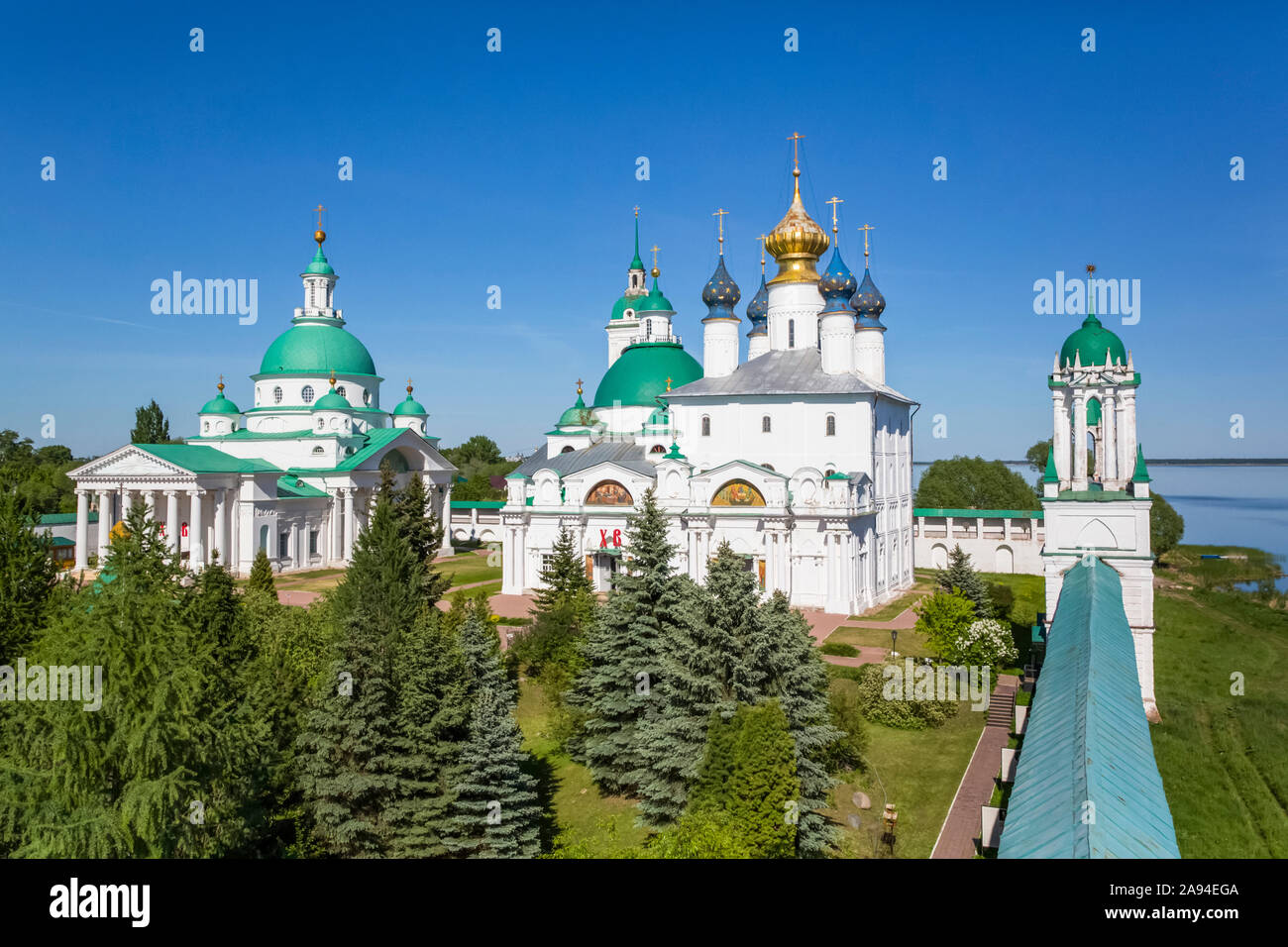 Spaso-Yakovlevsky Monastery (14th Century), near Rostov Veliky, Golden Ring; Yaroslavl Oblast, Russia Stock Photo