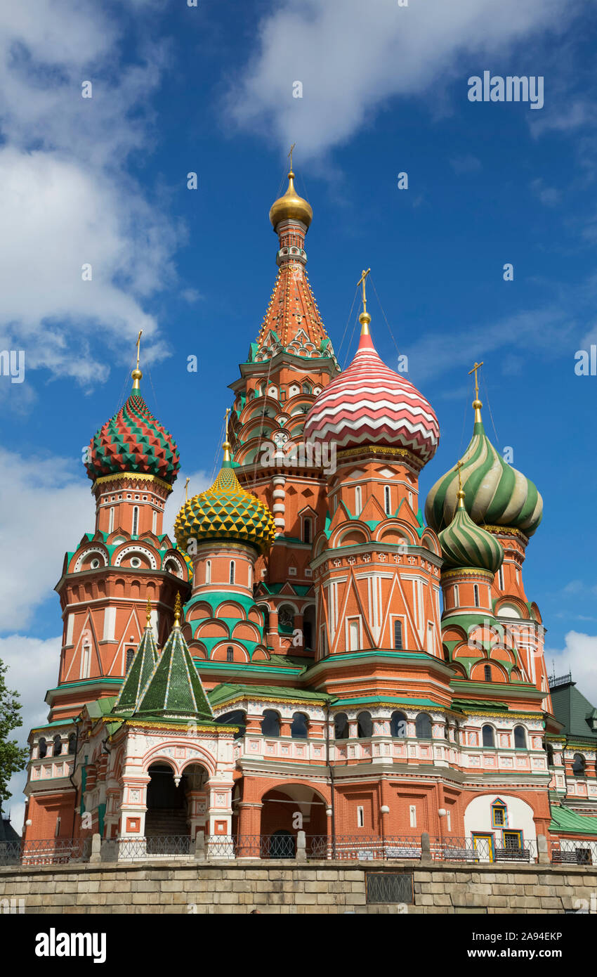 Saint Basil's Cathedral; Moscow, Russia Stock Photo