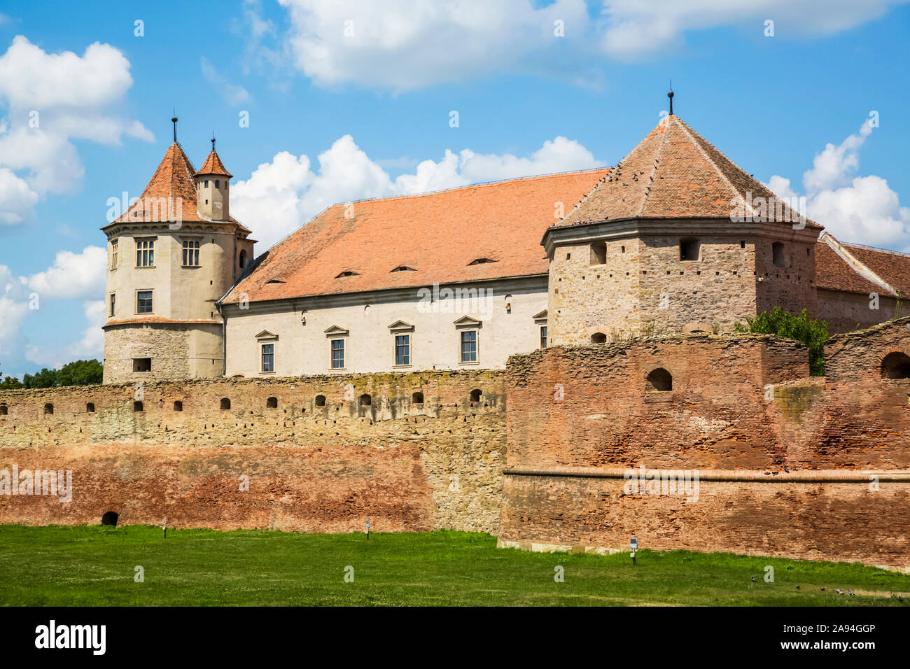 Fagaras Citadel, 14th century; Fagaras, Brasov County, Transylvania Region, Romania Stock Photo