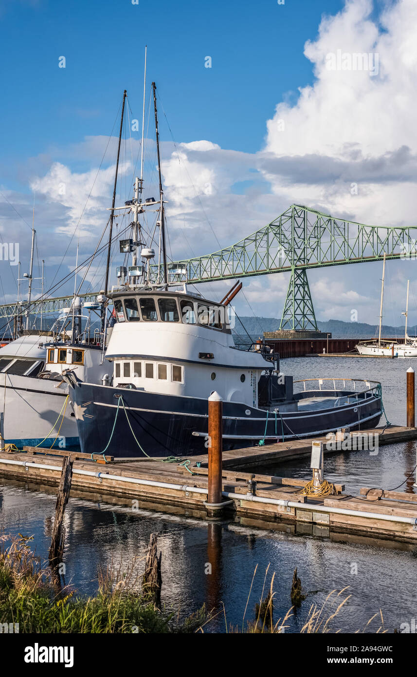 Fishing boats dock at the West Boat Mooring Basin; Astoria, Oregon