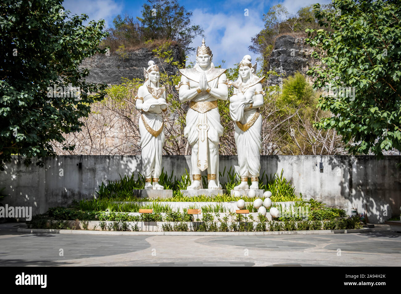 Vishnu statues at Garuda Wisnu Kencana Cultural Park; Bali, Indonesia Stock Photo