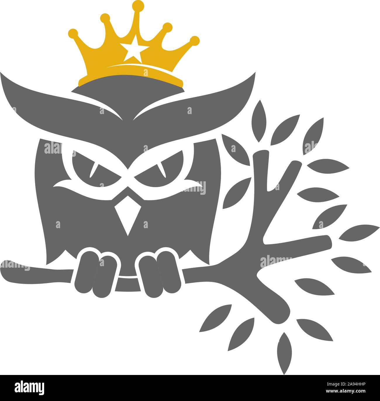 Owl Logo Design Vector Template Isolated Stock Vector