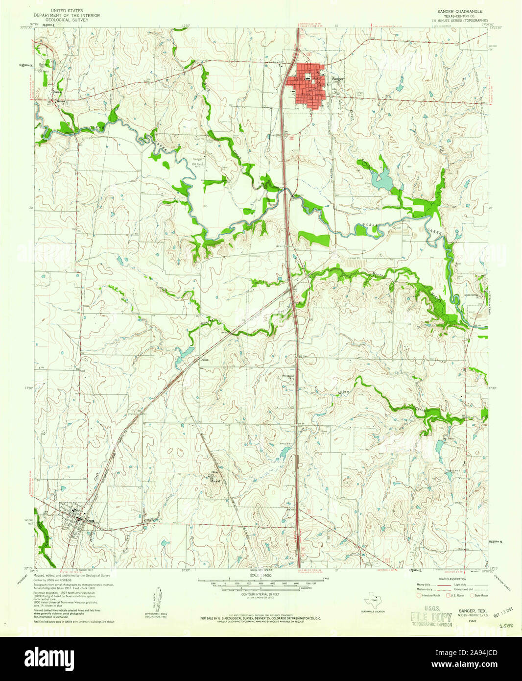 Sanger texas map hires stock photography and images Alamy