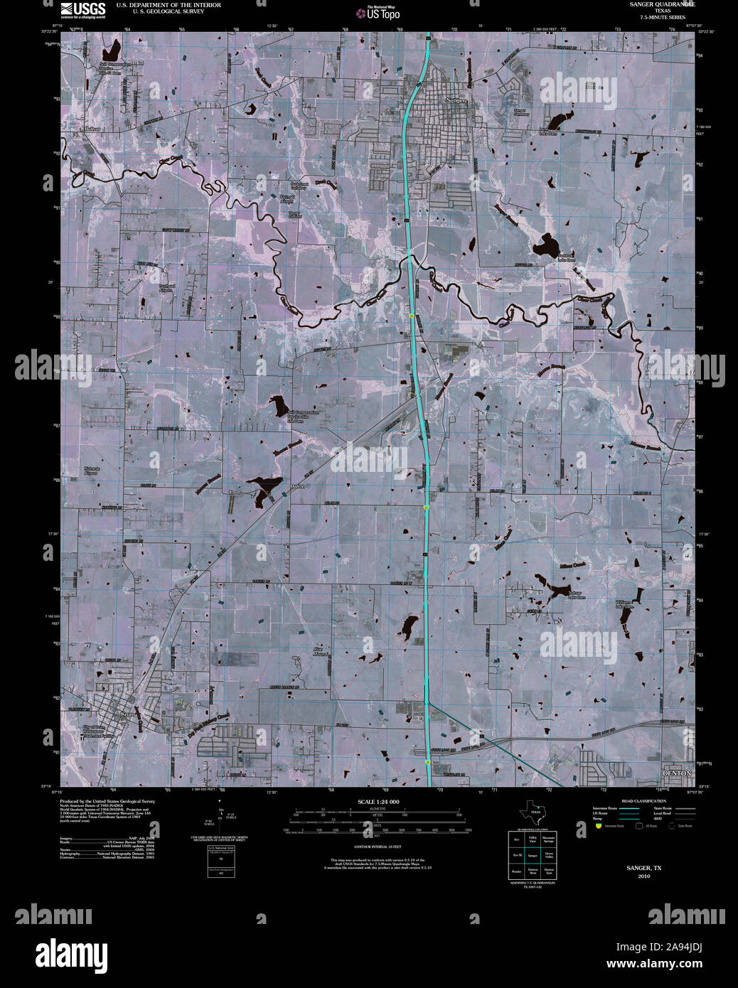 Sanger texas map hires stock photography and images Alamy