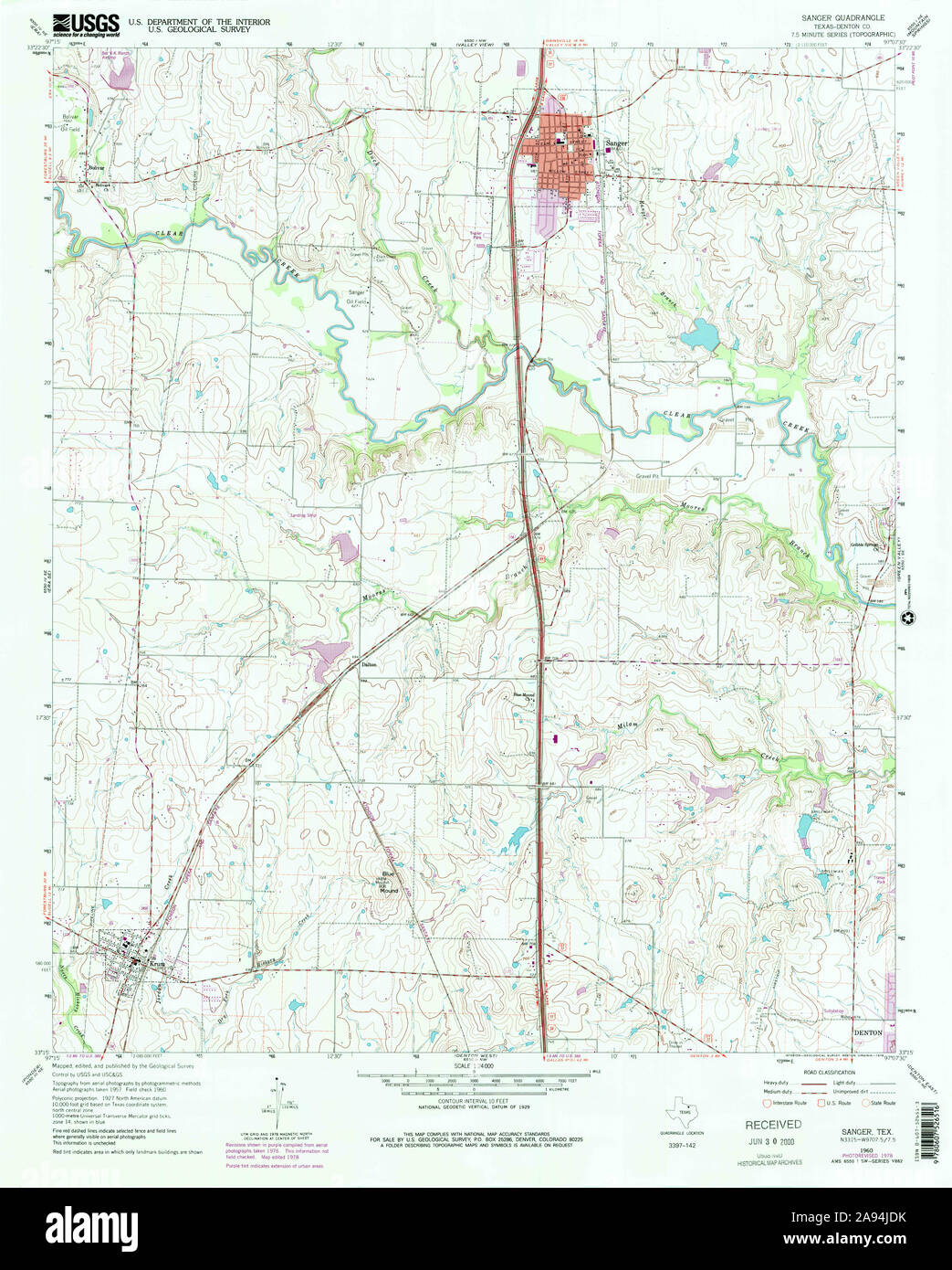 Sanger texas map hires stock photography and images Alamy