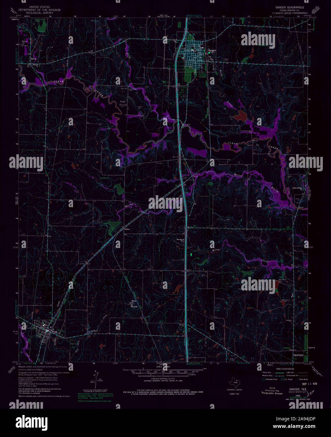 Sanger texas map hires stock photography and images Alamy