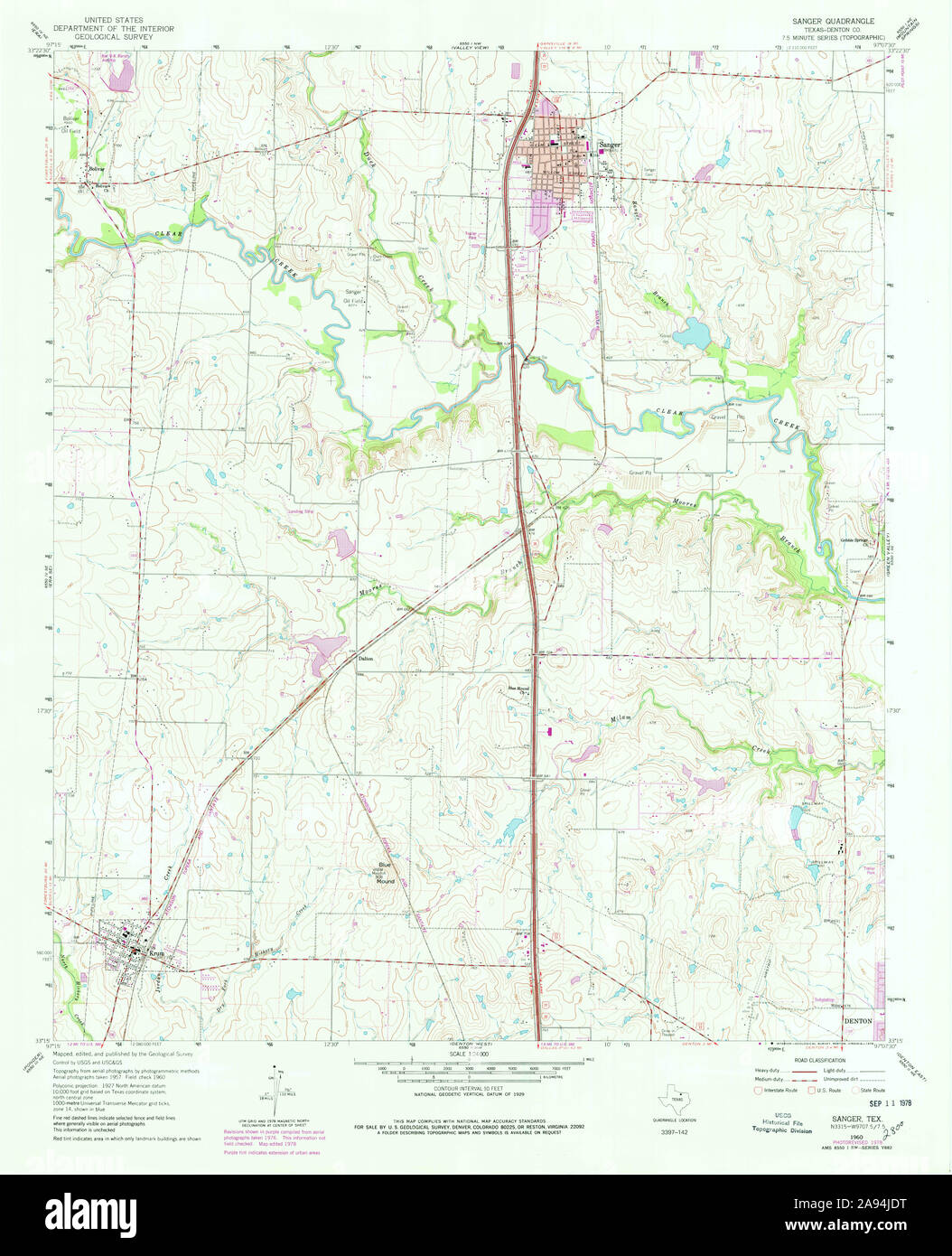 Sanger texas map hires stock photography and images Alamy