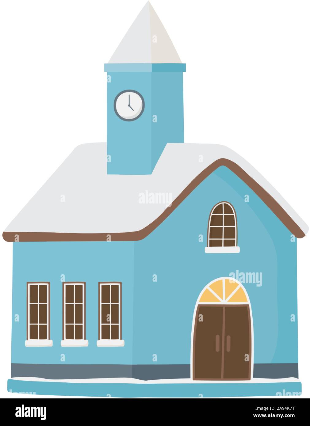 classic house winter snow facade icon vector illustration Stock Vector ...