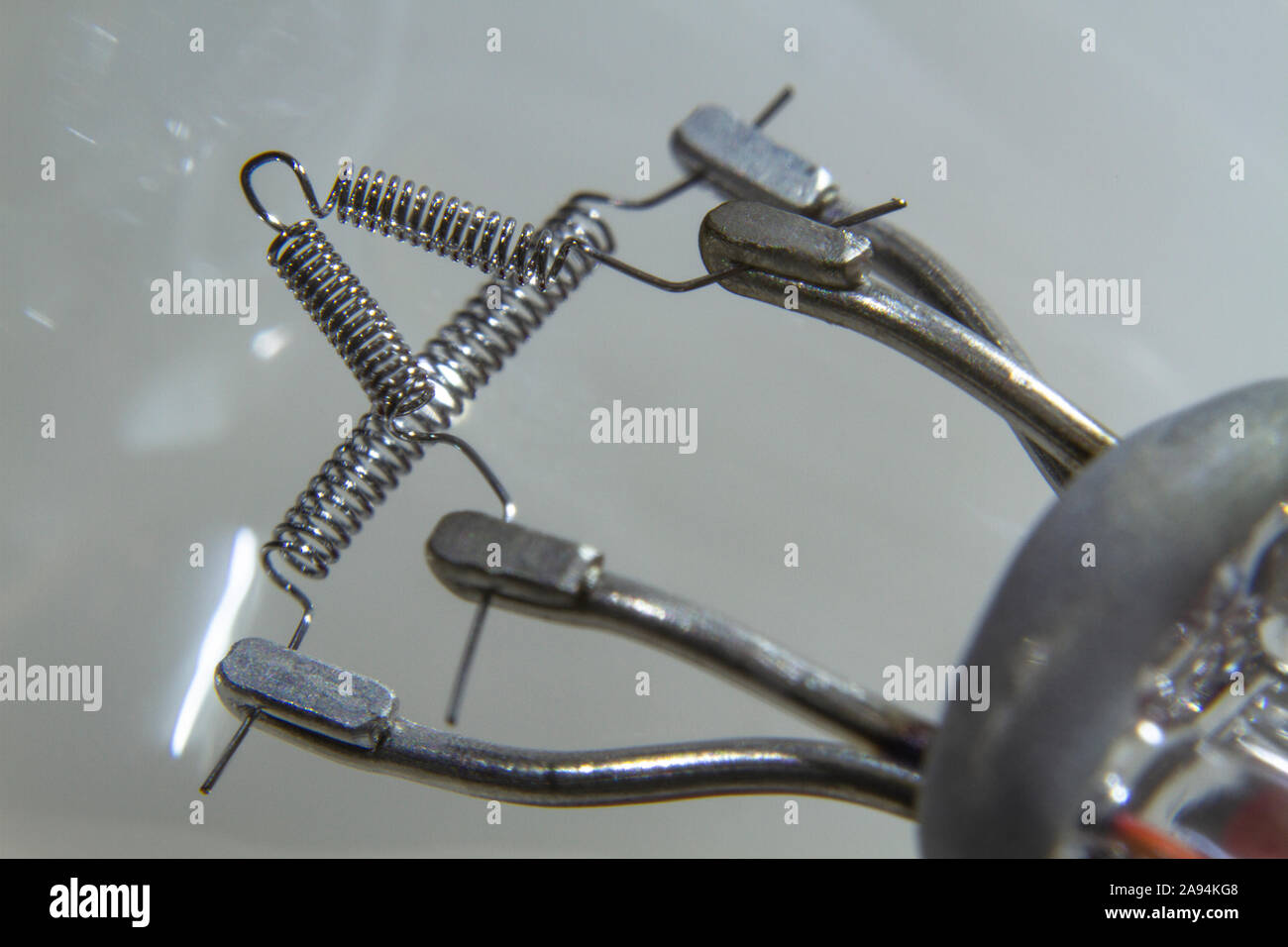 Macro shots globe light filament close-up picture Stock Photo