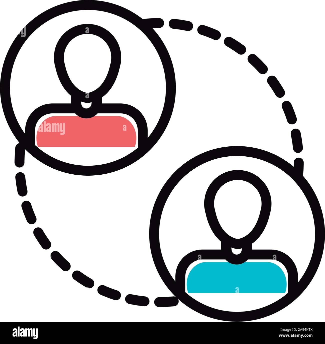 group people social media icon line and fill vector illustration Stock ...