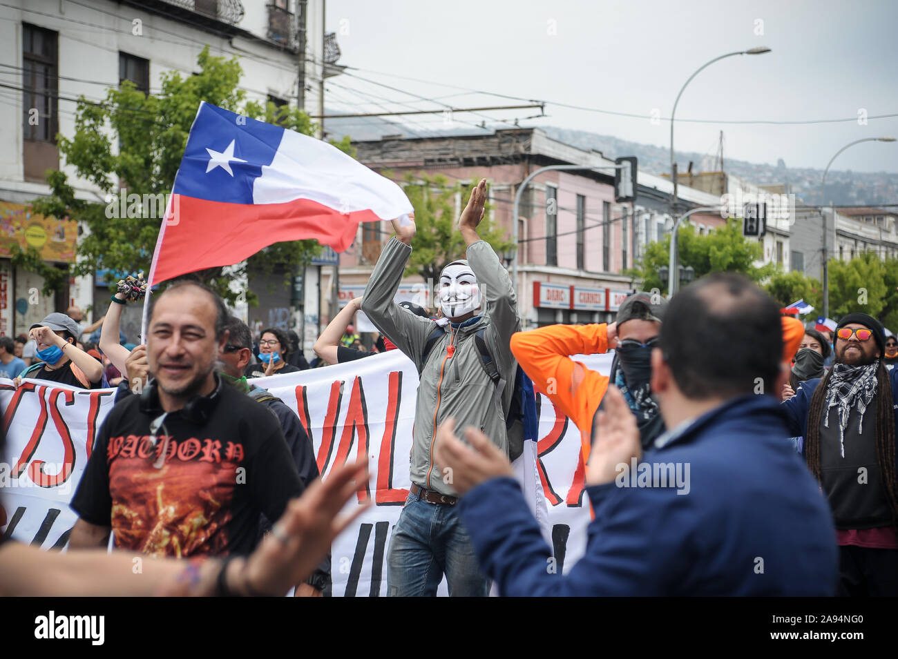 Valparaiso, Valparaiso, Chile. 12th Nov, 2019. Valparaiso, 26 days ...