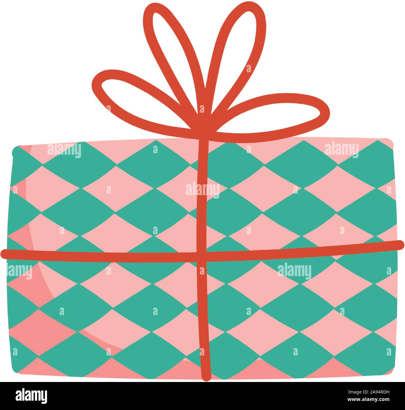 wrapped gift box decoration party icon vector illustration Stock Vector ...