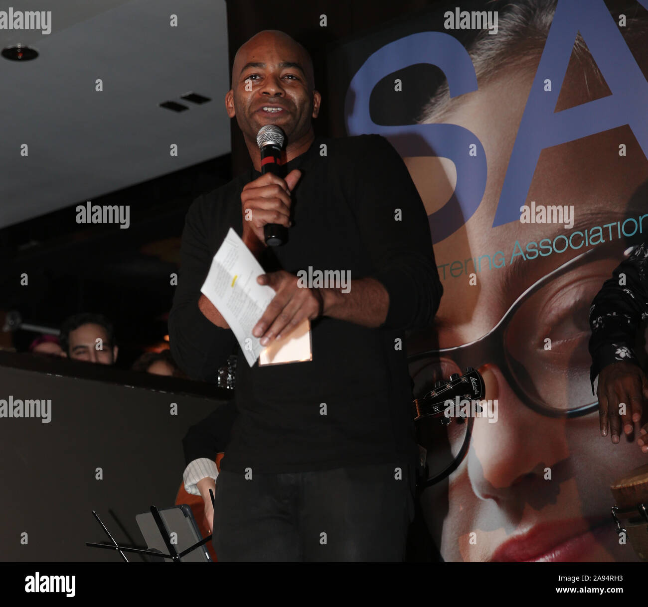 NEW YORK - NOV 11: Brandon Victor Dixon attends the 8th Annual Paul Rudd All-Star Benefit for SAY at Lucky Strike Lanes on November 11, 2019 in New Yo Stock Photo