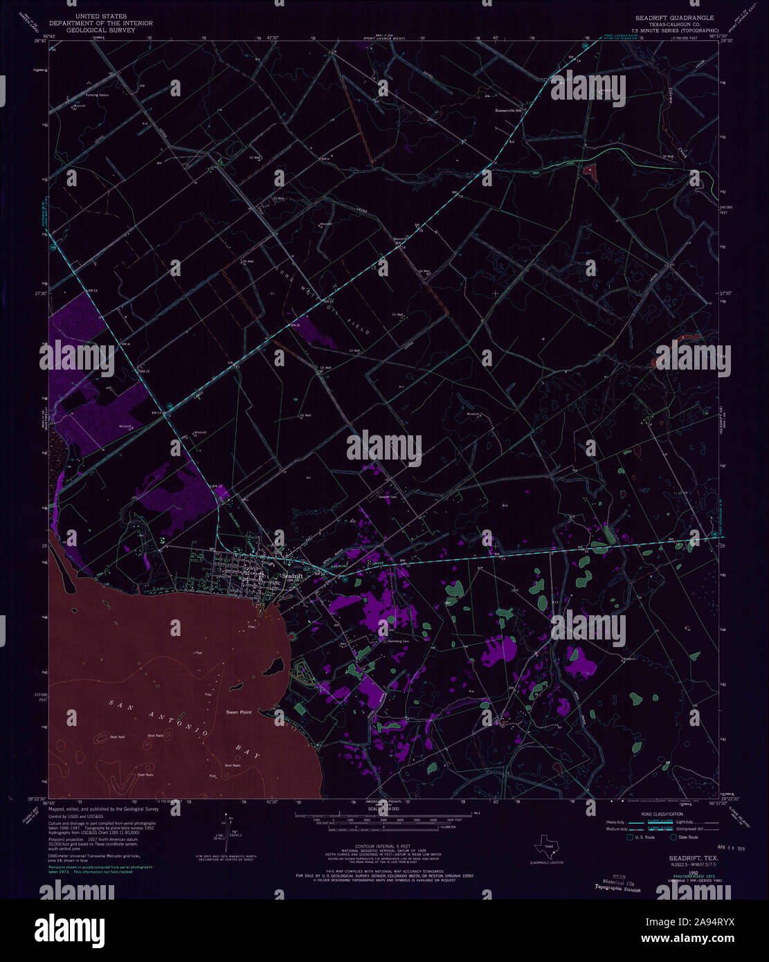 Seadrift texas map hires stock photography and images Alamy