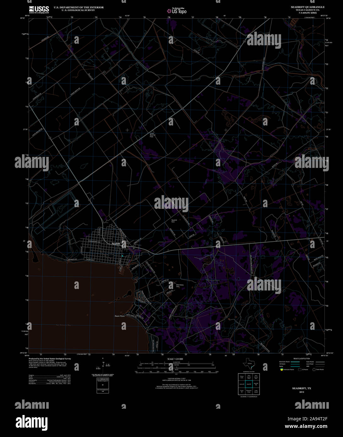 Seadrift texas map hires stock photography and images Alamy