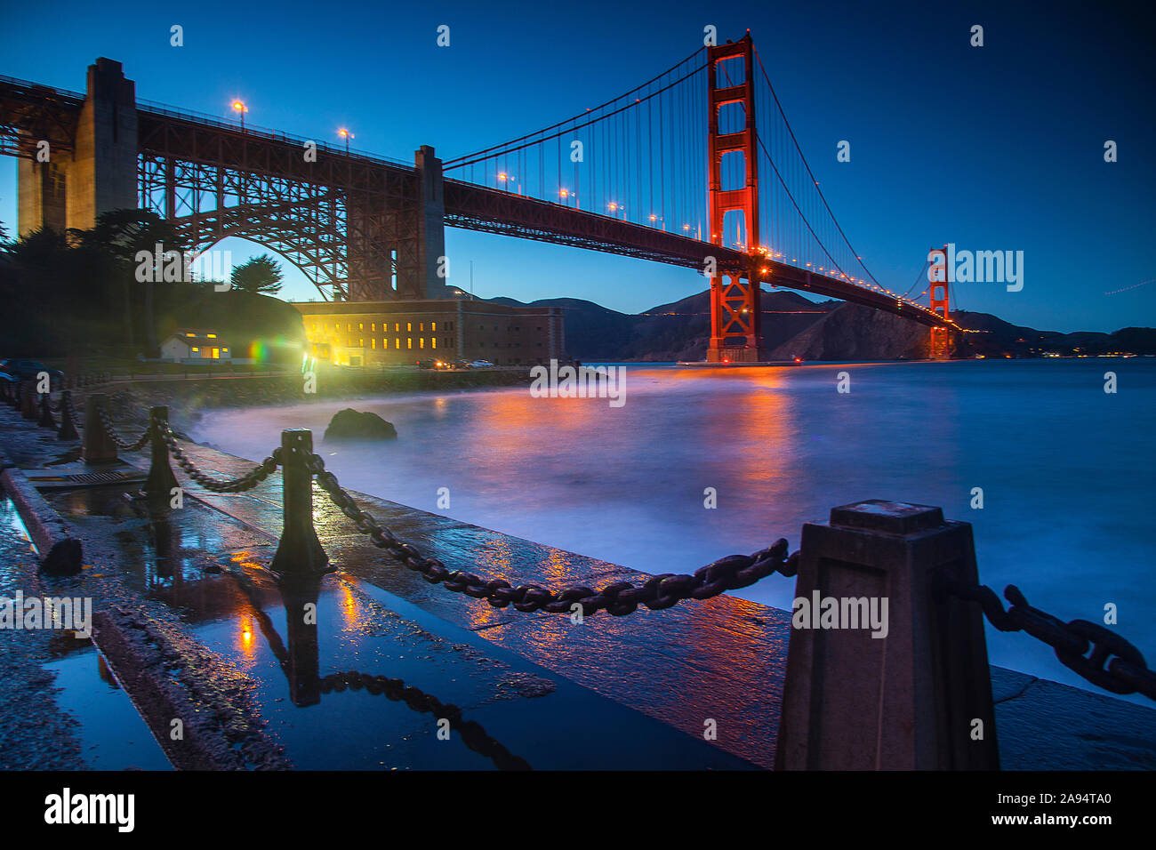 The Worldwide famous Suspension bridge Golden Gate Bridge in San
