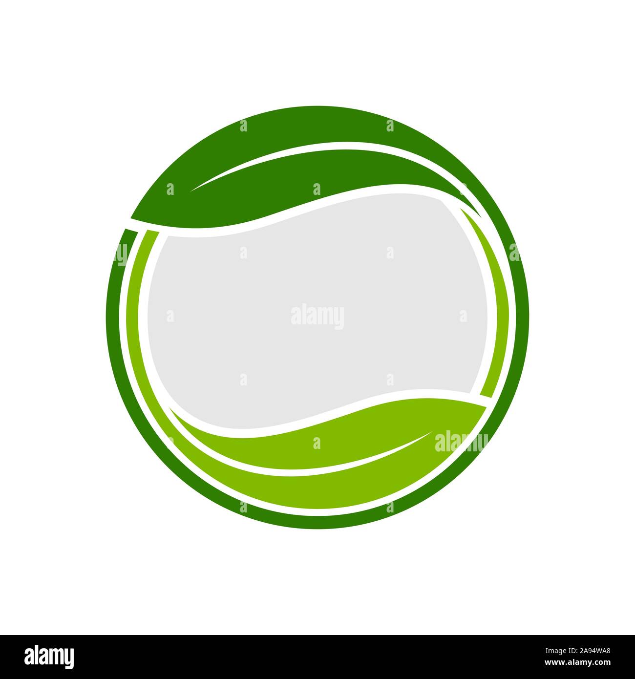Organic Leaf Circle Emblem Vector Symbol Graphic Logo Design Template ...
