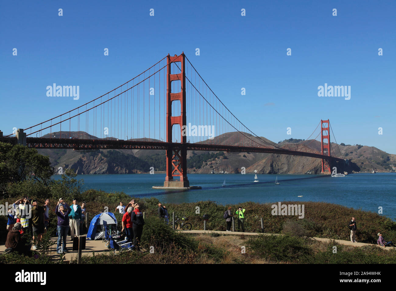 The Worldwide famous Suspension bridge Golden Gate Bridge in San
