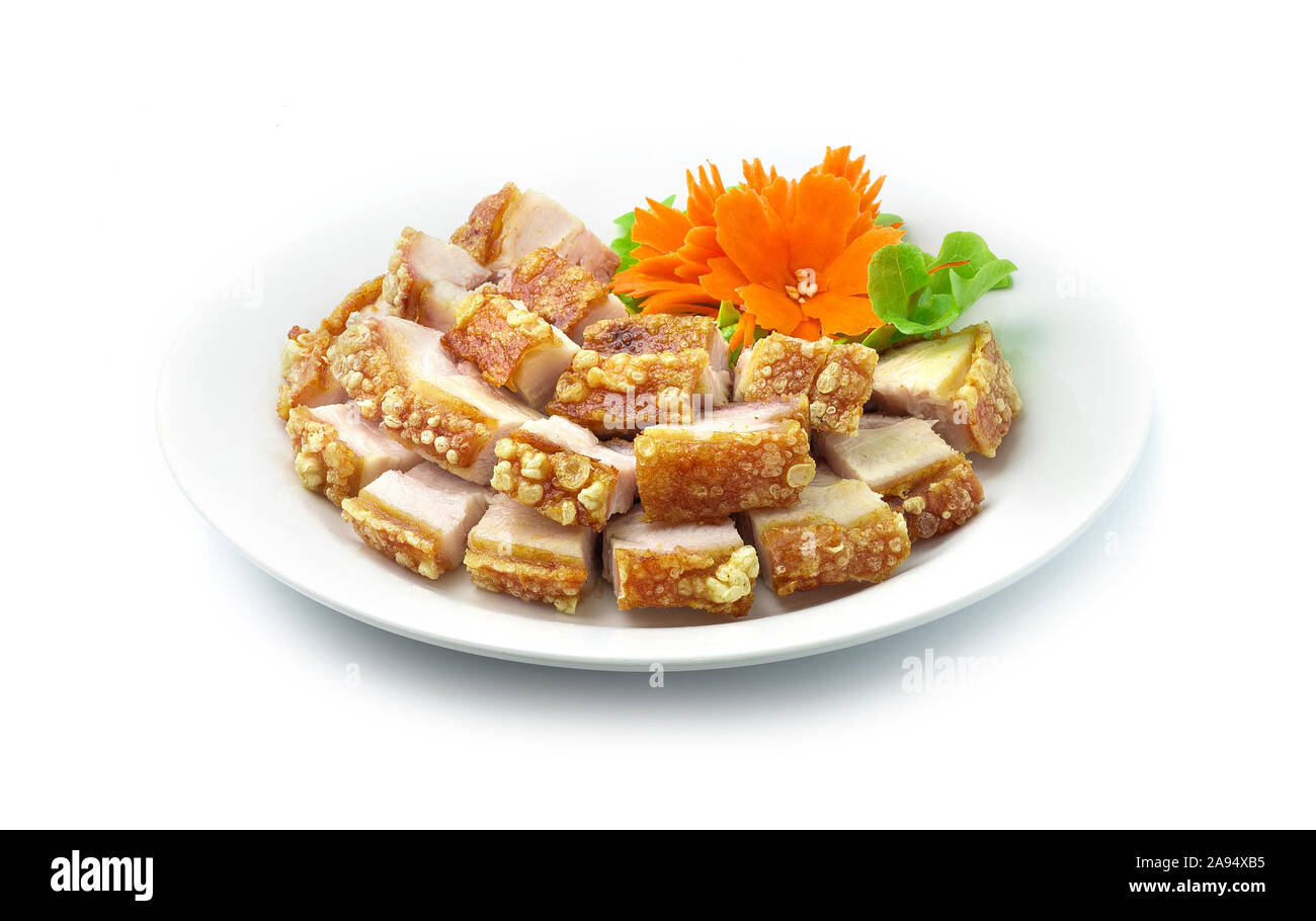 Crispy Pork (Crispy Belly Pork)Cutlet Asian Food dish Decorate
