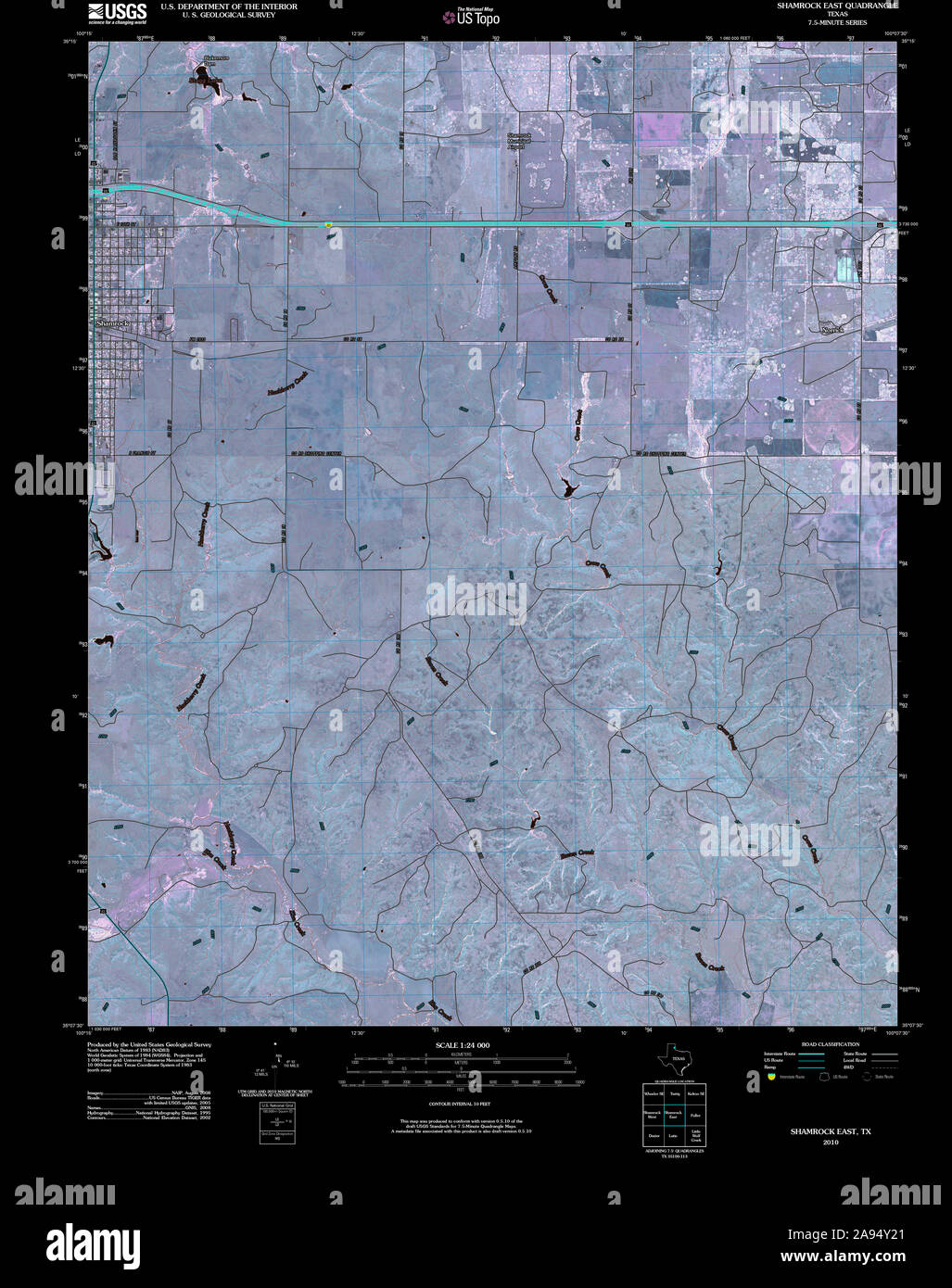 Shamrock texas map hires stock photography and images Alamy