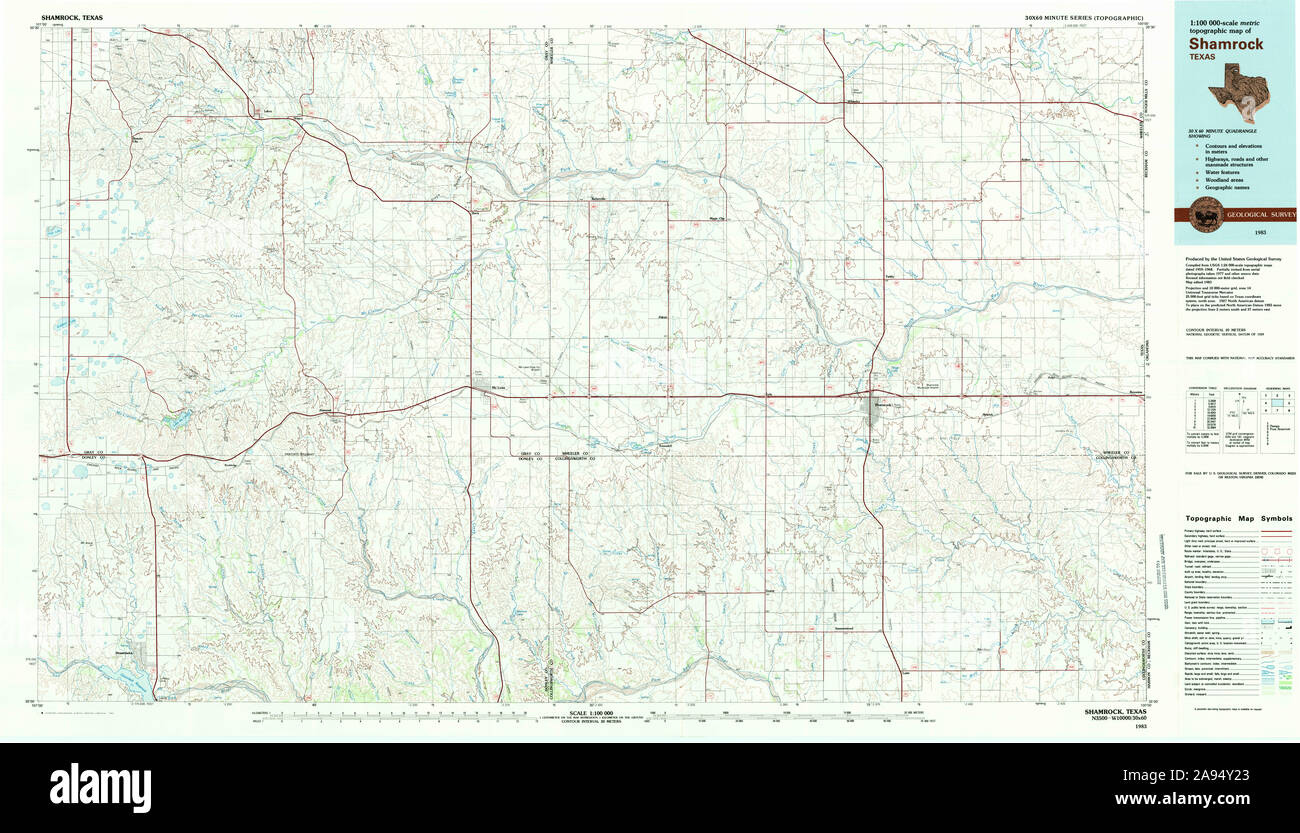 Map of shamrock texas hires stock photography and images Alamy