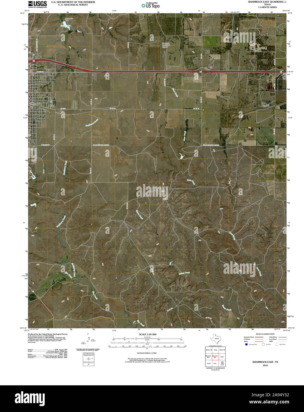 Shamrock texas map hires stock photography and images Alamy