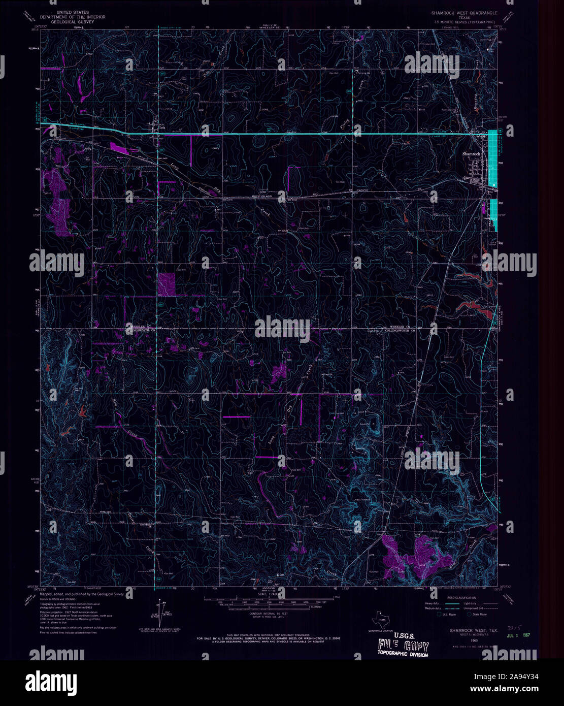 Shamrock texas map hires stock photography and images Alamy