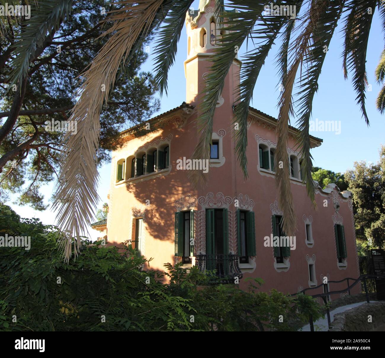 The Gaudi House Museum In The Famous Park Guell In Barcelona