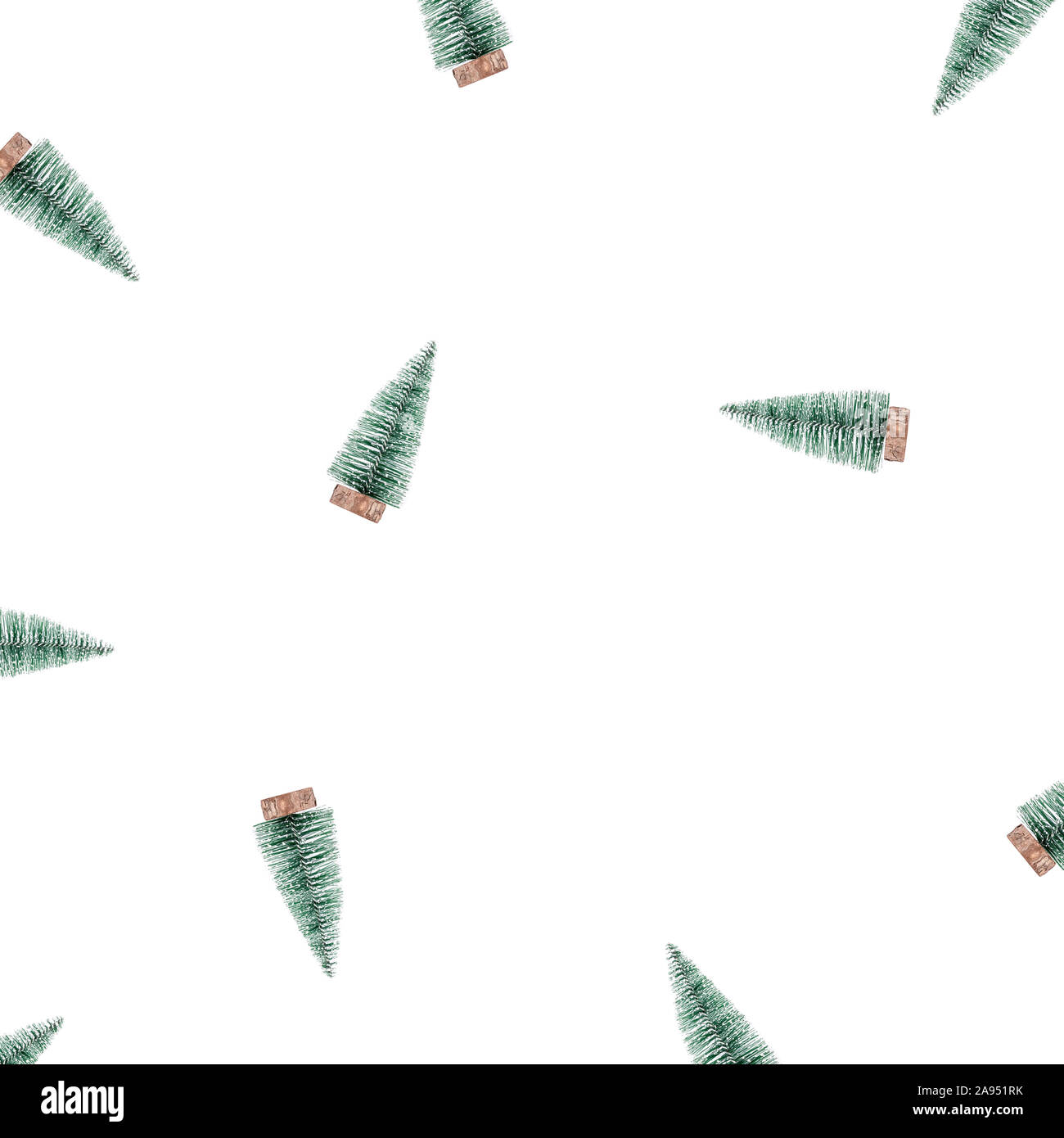 Pattern with Christmas trees isolated on white background Stock Photo ...
