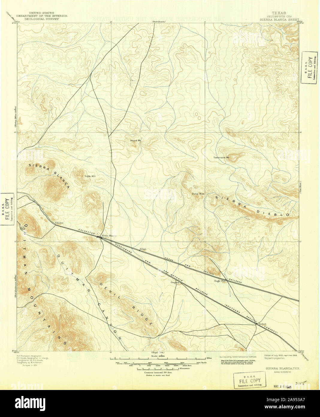 Sierra blanca texas map hires stock photography and images Alamy