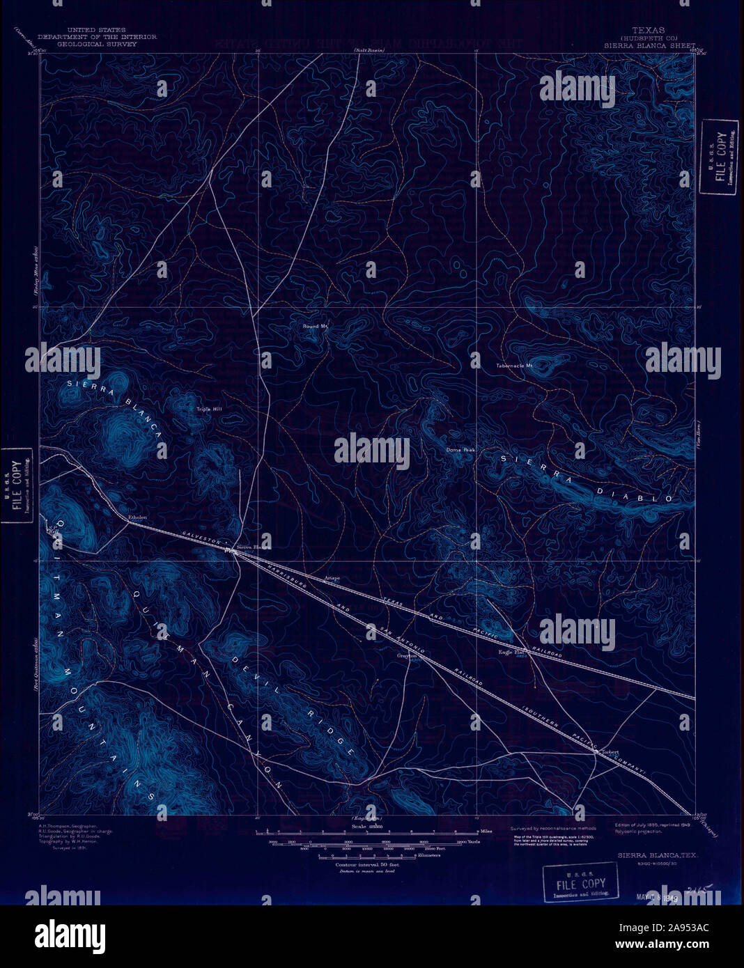 Map of sierra blanca hires stock photography and images Alamy