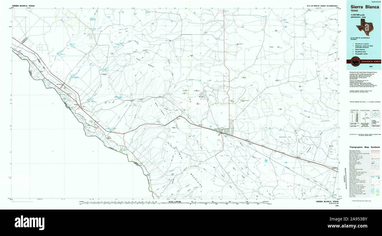 Sierra blanca texas map hires stock photography and images Alamy