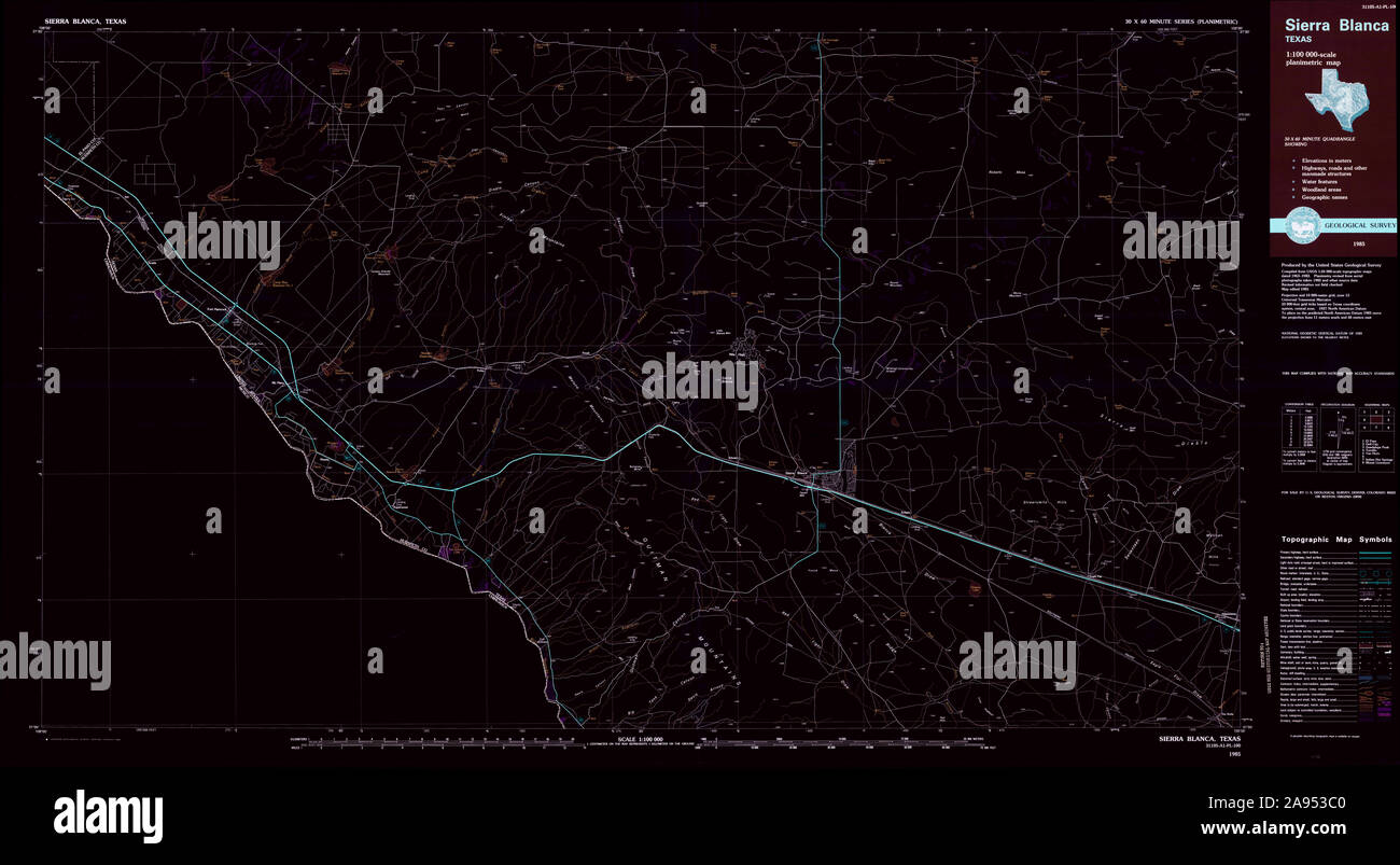 Map of sierra blanca hires stock photography and images Alamy