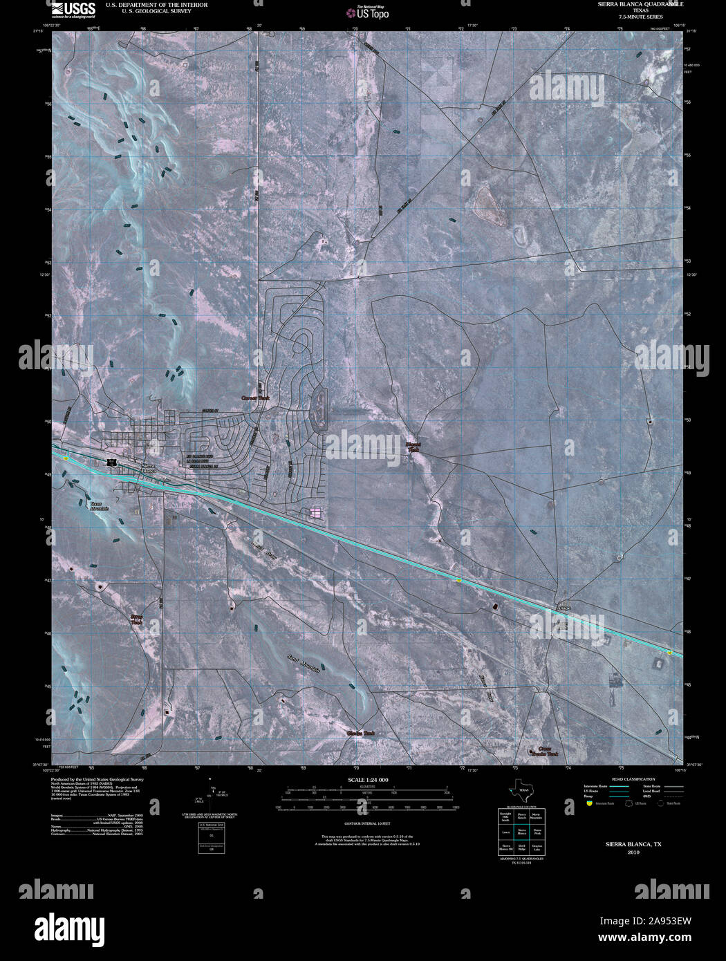 Map of sierra blanca hires stock photography and images Alamy