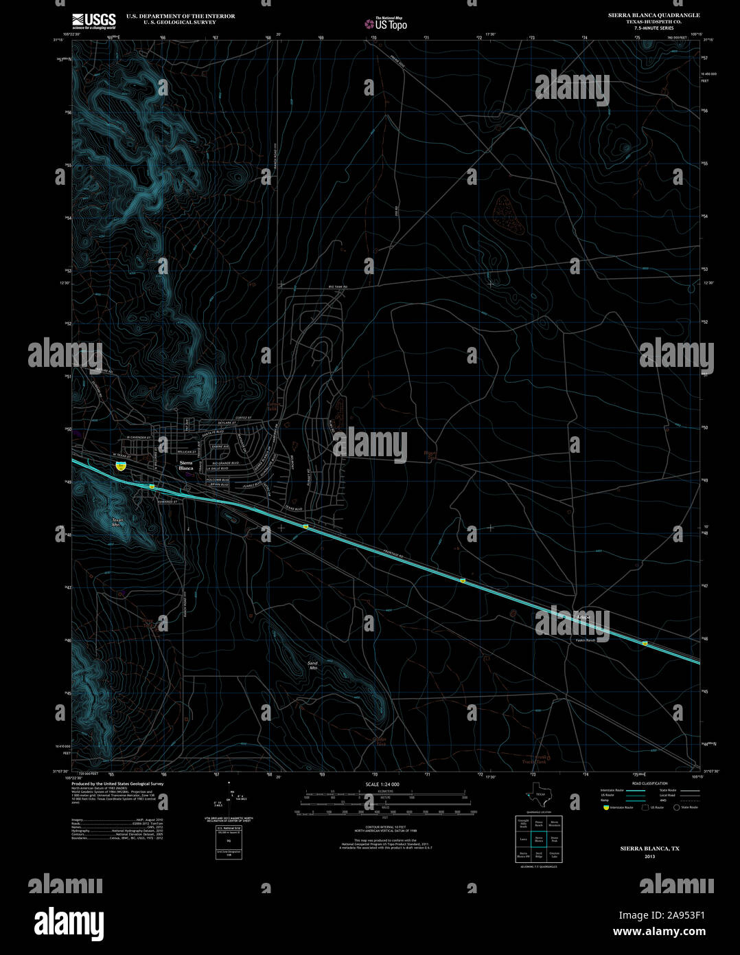 Sierra blanca texas map hires stock photography and images Alamy