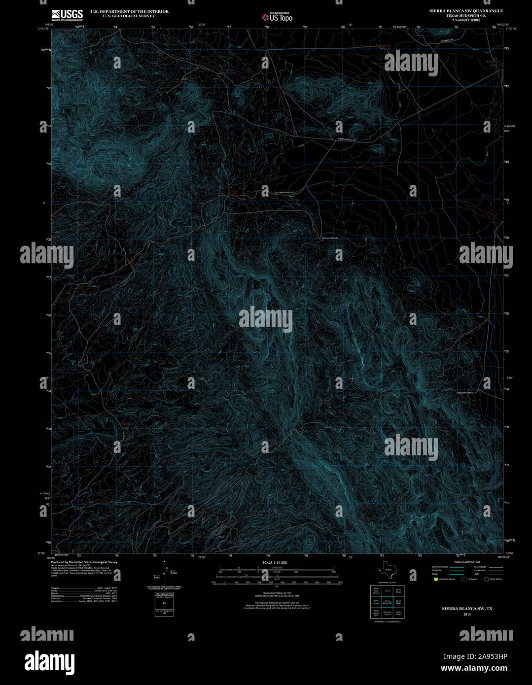 Sierra blanca texas map hires stock photography and images Alamy