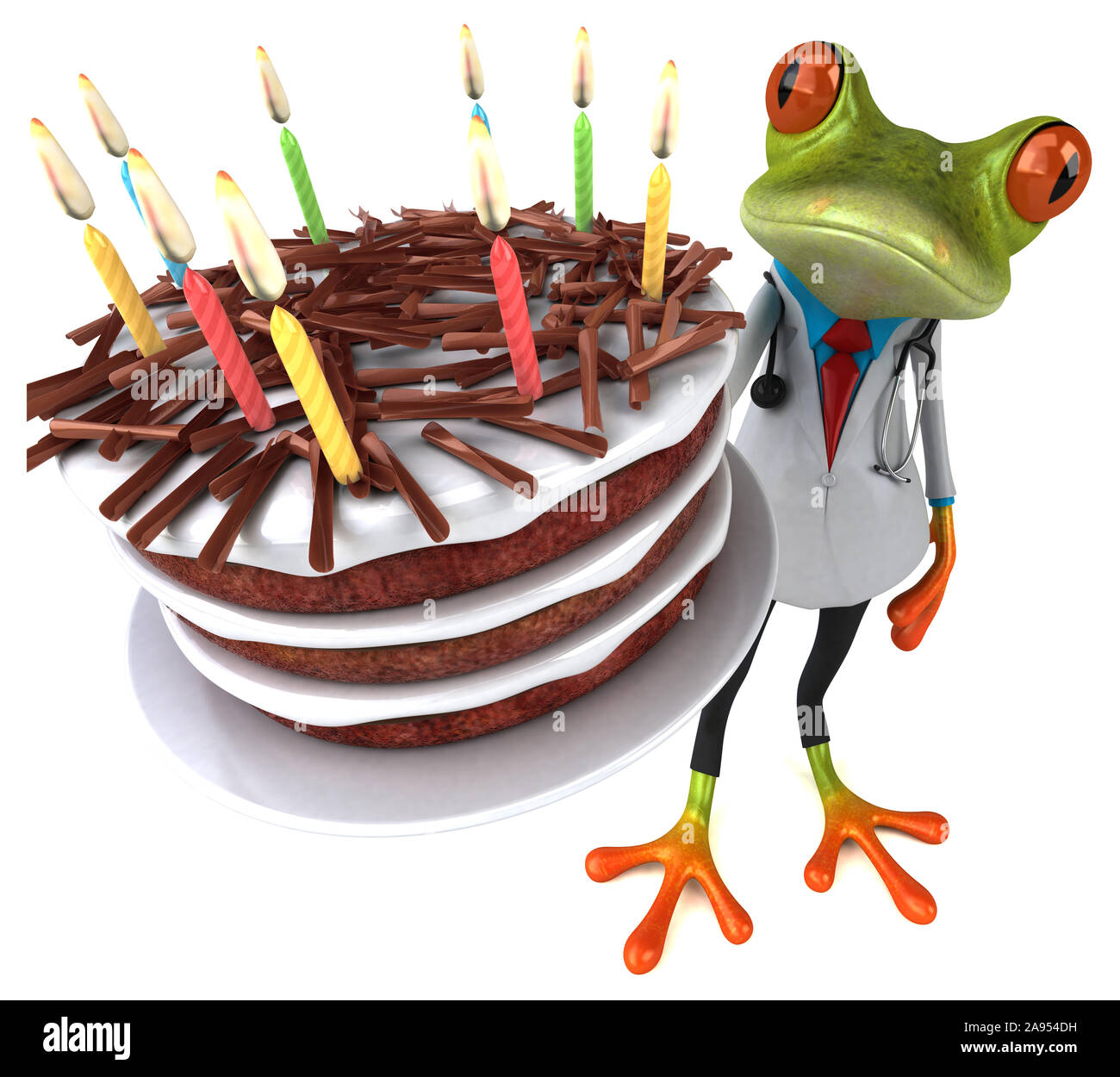 Frog doctor - 3D Illustration Stock Photo - Alamy