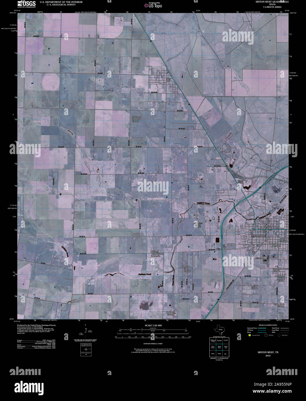 Sinton texas map hires stock photography and images Alamy