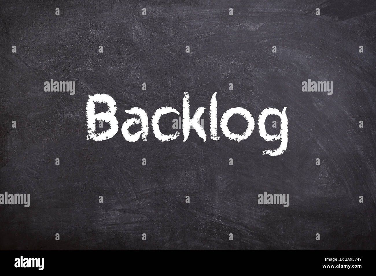 Backlog - Schrift/font- Kreide/chalk -Tafel/board Stock Photo - Alamy
