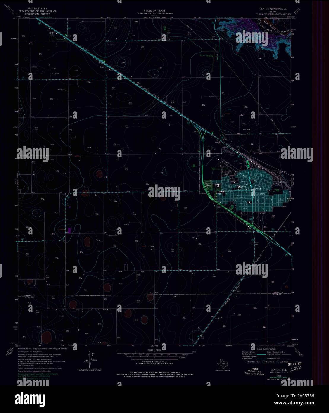 Map of slaton hires stock photography and images Alamy