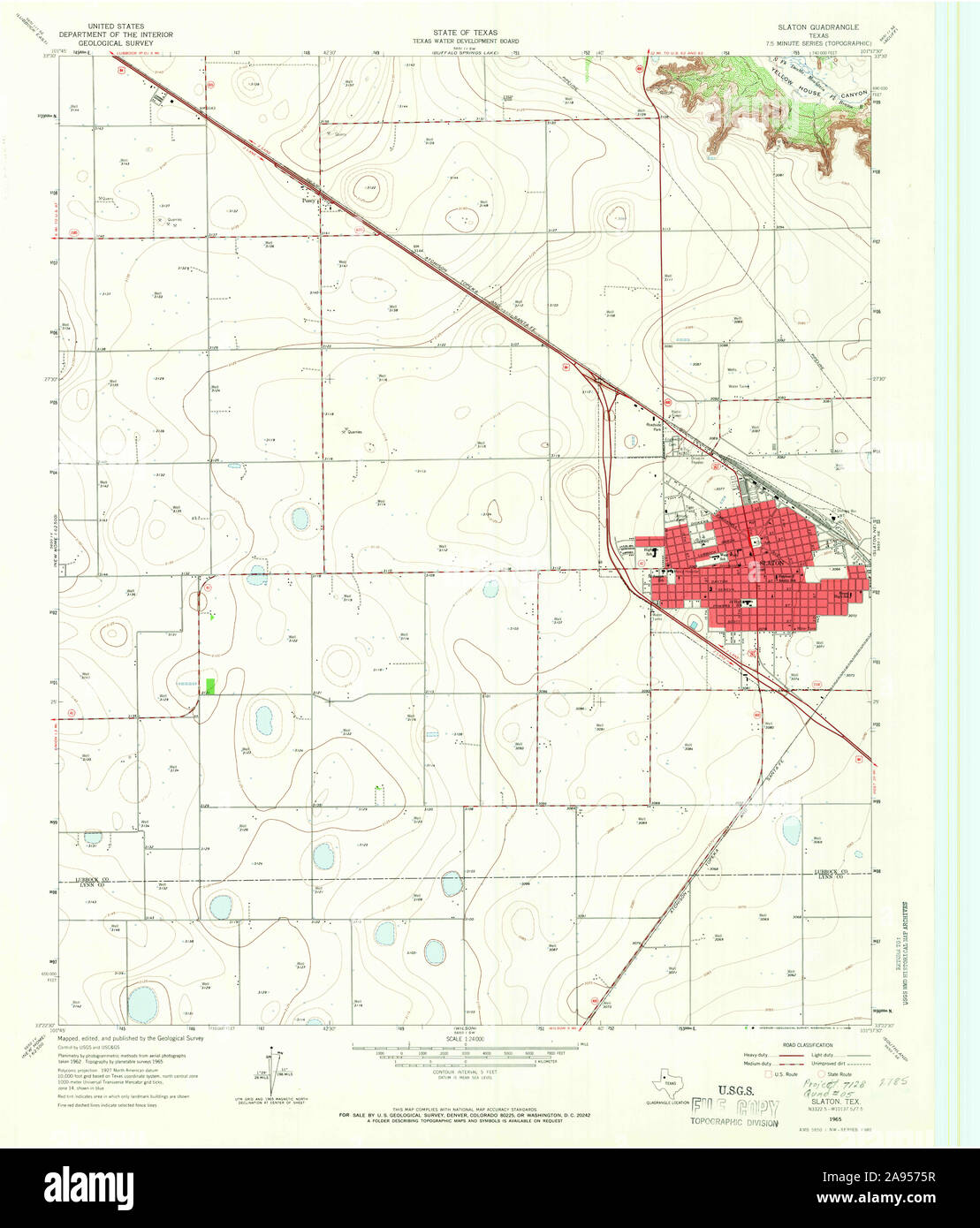 Map of slaton texas hires stock photography and images Alamy