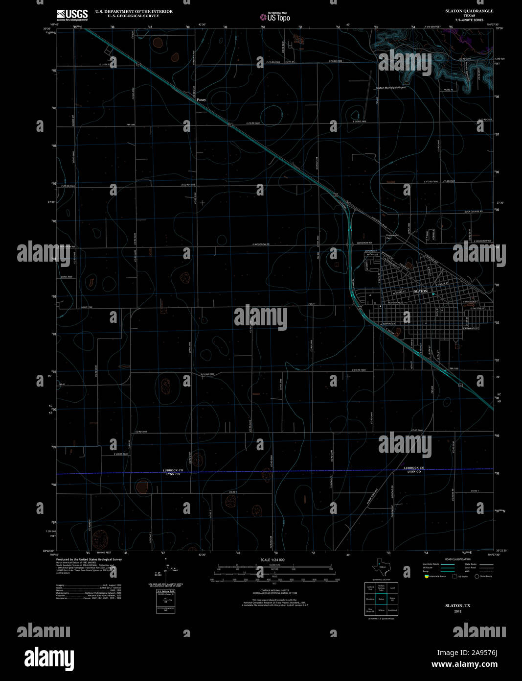 Map of slaton hires stock photography and images Alamy