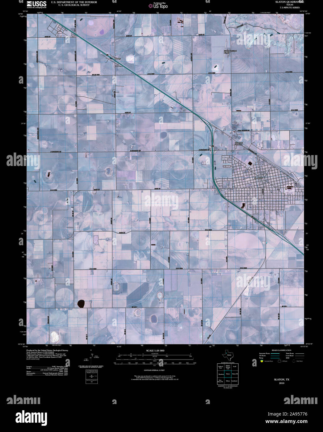 Map of slaton texas hires stock photography and images Alamy