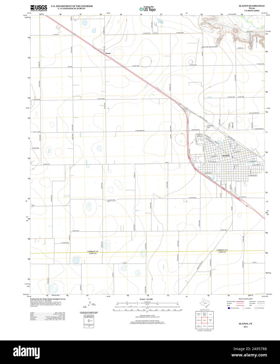 Map of slaton hires stock photography and images Alamy