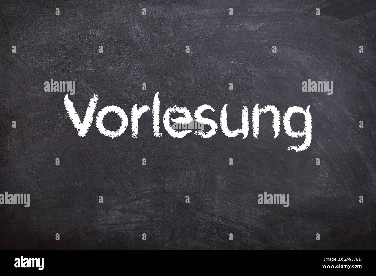 Vorlesung - Schrift/Font- Kreide/chalk -Tafel/board Stock Photo