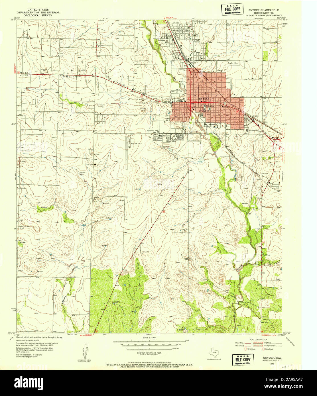 Map of snyder texas hires stock photography and images Alamy
