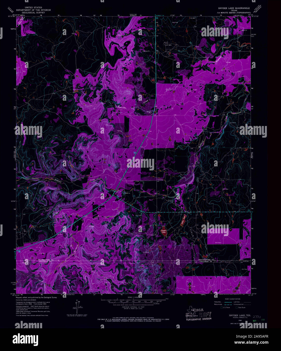 Snyder texas map hires stock photography and images Alamy