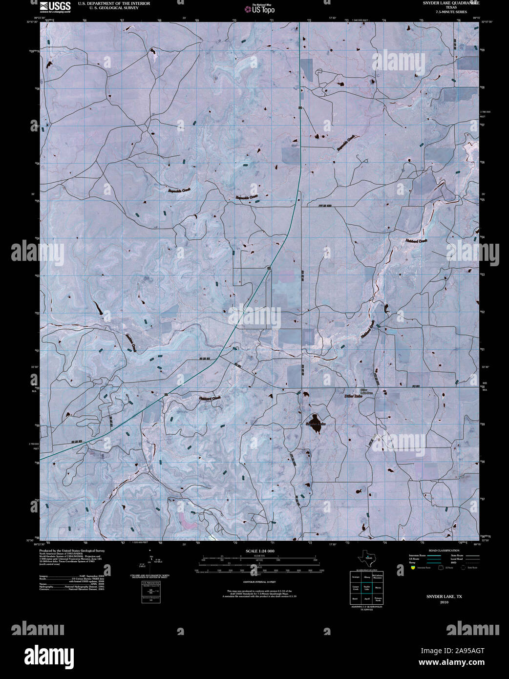 Snyder texas map hires stock photography and images Alamy